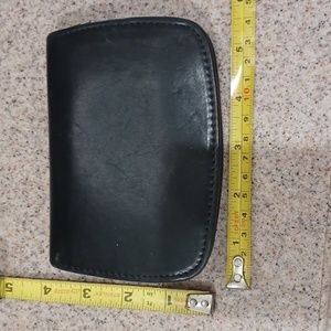 Vintage 1980's Coach ZIP AROUND SMOOTH LEATHER GORGEOUS Black Leather Wa…